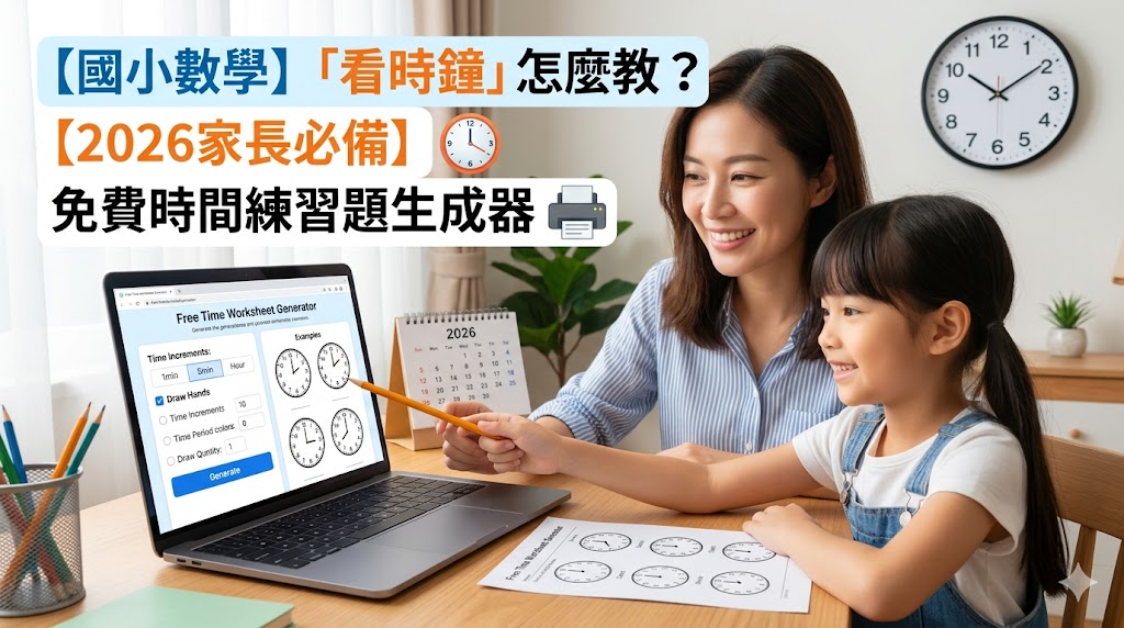 Telling time worksheet generator