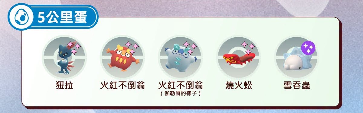【Pokémon GO】夏季遠足:冰凍的餘火活動時間、異色雪吞蟲初登場懶人包 - 第2張圖 五公里
