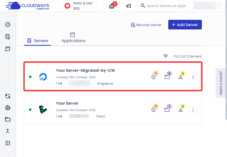 Cloudways建議網站遷移至DigitalOcean之心得分享 - 第5張圖 Cloudways建議網站遷移至DigitalOcean之心得分享