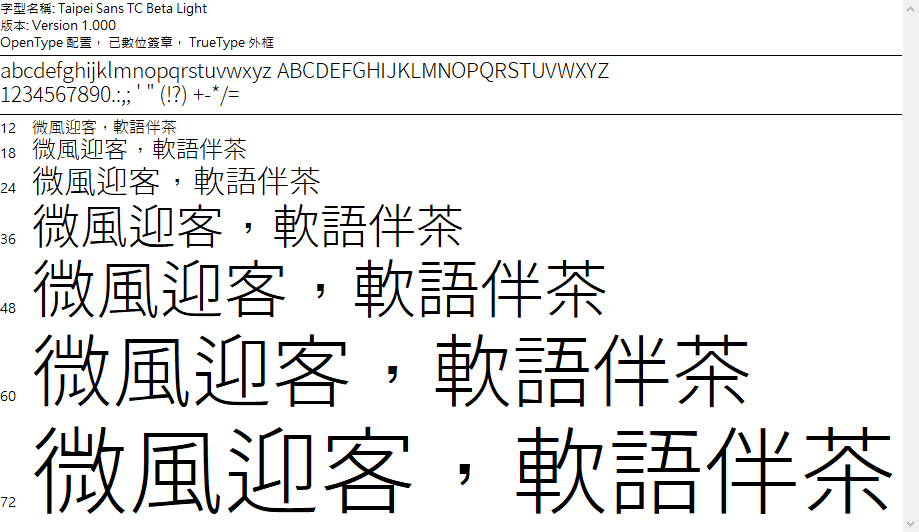 {免費中文字體下載}【台北黑體】思源黑體的新選擇 - 第2張圖 {免費中文字體下載}【台北黑體】思源黑體的新選擇
