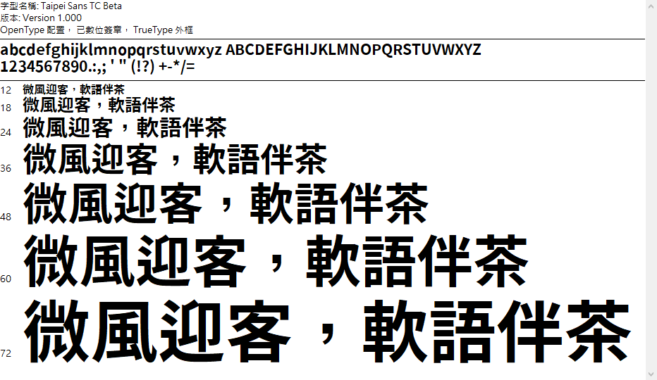 {免費中文字體下載}【台北黑體】思源黑體的新選擇 - 第4張圖 {免費中文字體下載}【台北黑體】思源黑體的新選擇