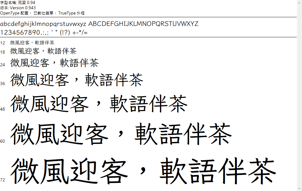 ｛免費中文字體下載｝【芫荽字體】貼近教育標準寫法的全新字型選擇